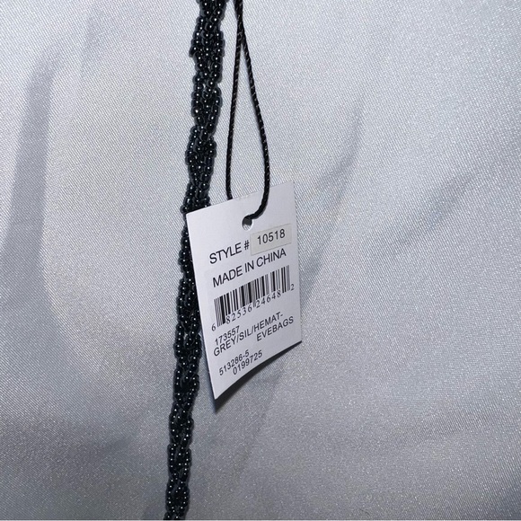 NWT BIJOUX TERNER BAG MINI EVENING CLUTCH SEQUINED #10518 GRAY SILVER - Picture 6 of 6